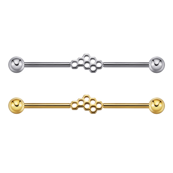 Titanium Honeycomb Industrial Barbell